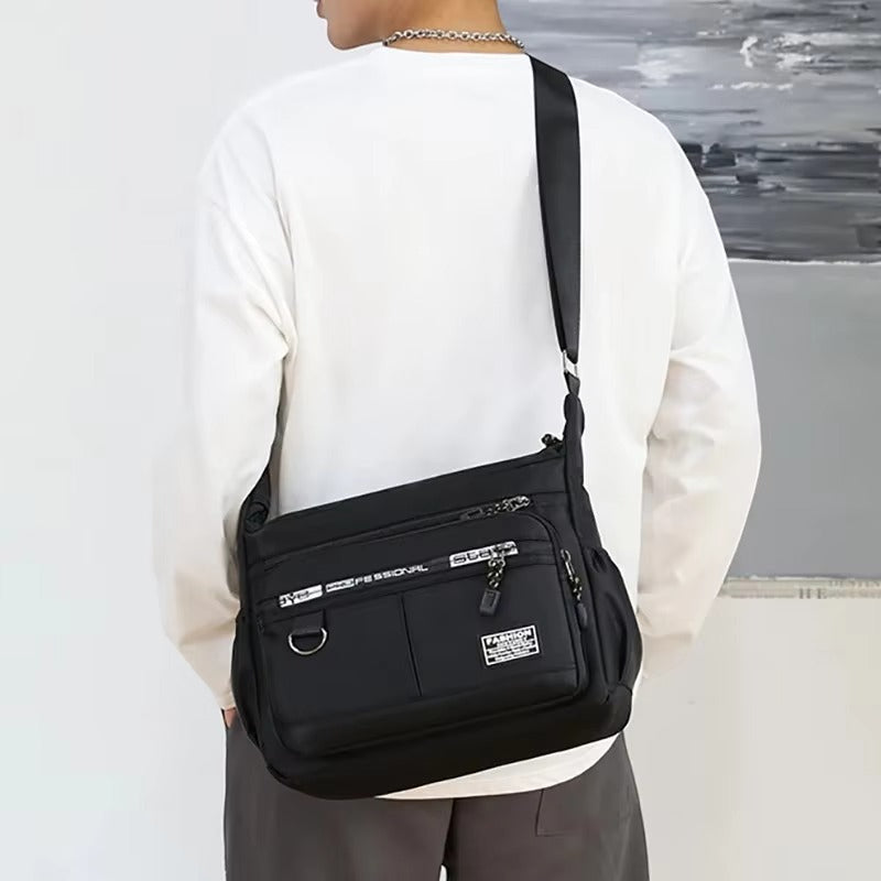 Men’s Crossbody Shoulder Bag – Oxford Cloth Travel Sling Bag with Large Capacity