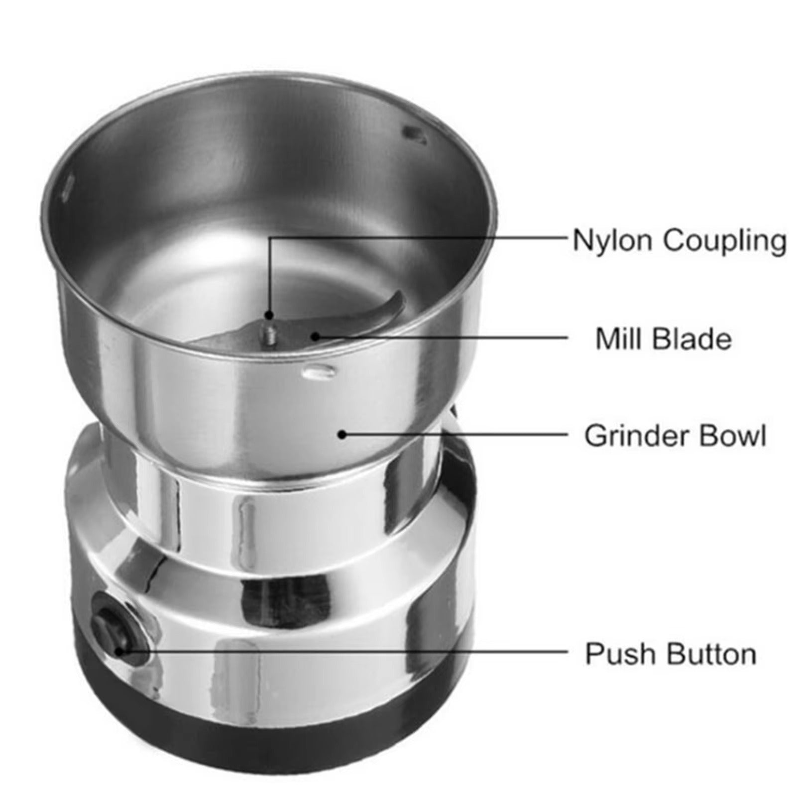 Mini Electric Grinder 300ML – Stainless Steel Spice, Coffee & Baby Food Pulverizer