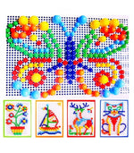 Montessori Mushroom Nail Puzzle Toy – 3D DIY Educational Jigsaw Game Board for Kids