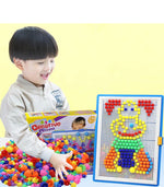Montessori Mushroom Nail Puzzle Toy – 3D DIY Educational Jigsaw Game Board for Kids