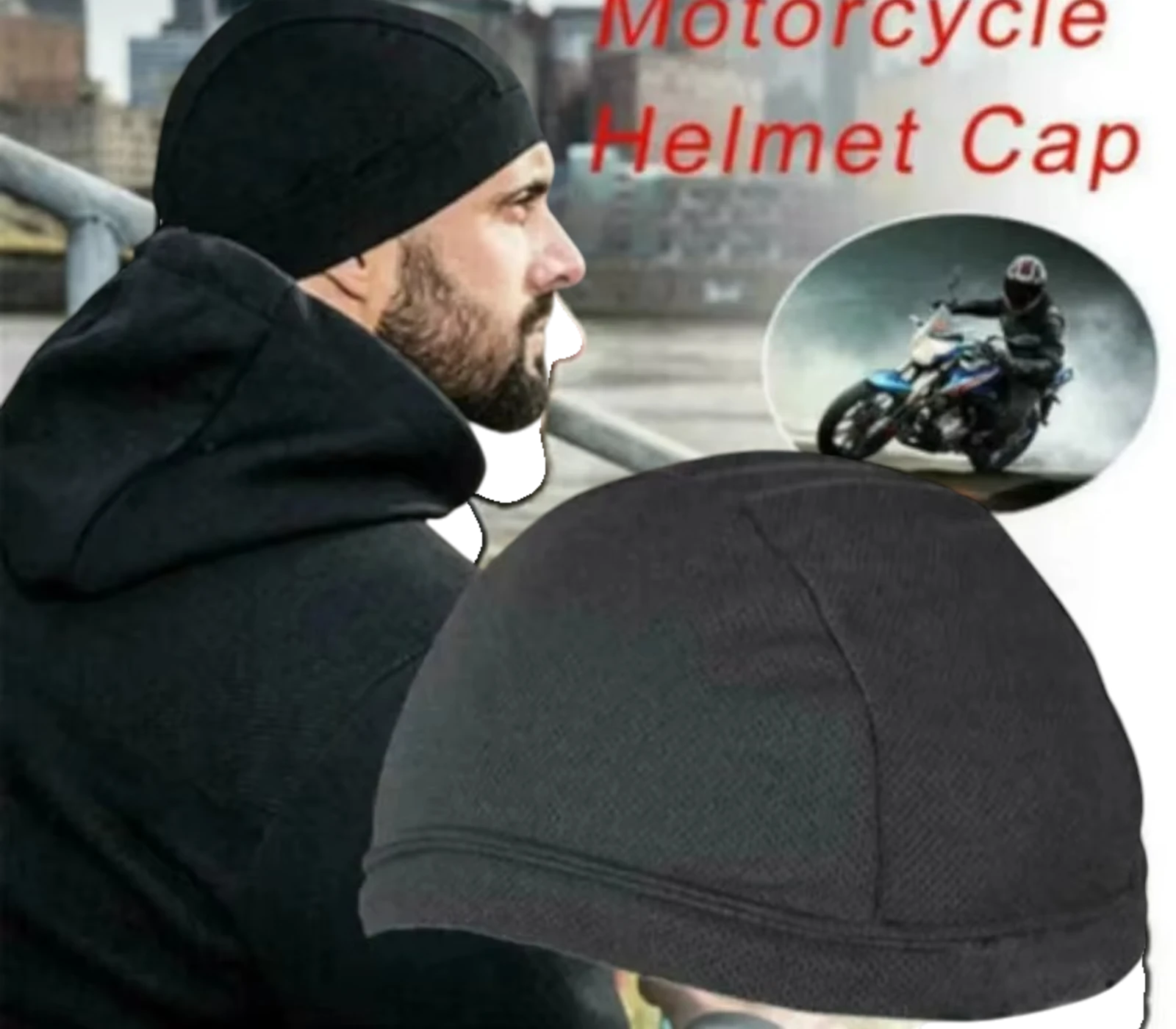 Motorcycle Helmet Inner Cap – Quick Dry, Breathable Under Helmet Beanie for Motocross &amp; Racing