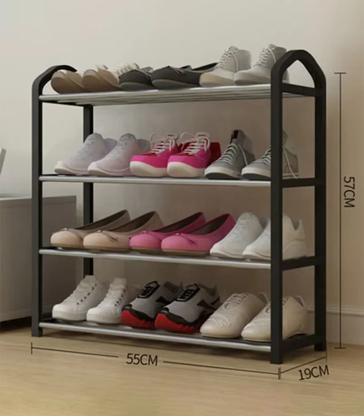 Multi Layer Shoe Rack – Compact Entryway Shoe Hanger & Storage Shelf