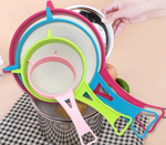 4 Piece Fine Mesh Colander Set – Perfect for straining Soy Milk, Tea, Juice & Flour with ease