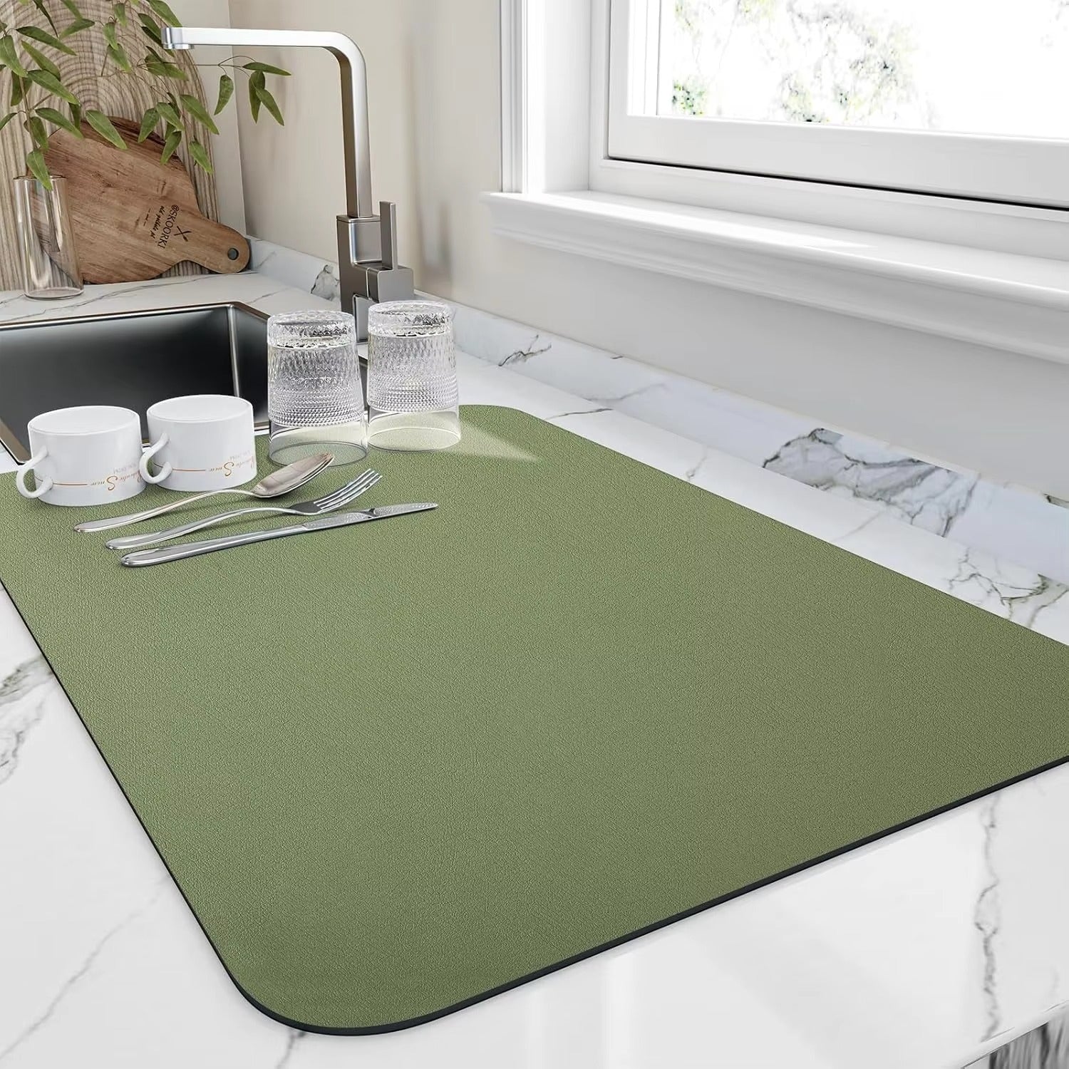 Non-Slip Super Absorbent Kitchen Dish Drying Mat