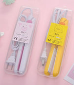 Portable 2-in-1 Mini Hair Straightener &amp; Crimper – Fast Heating Ceramic Hair Styling Tool for Women