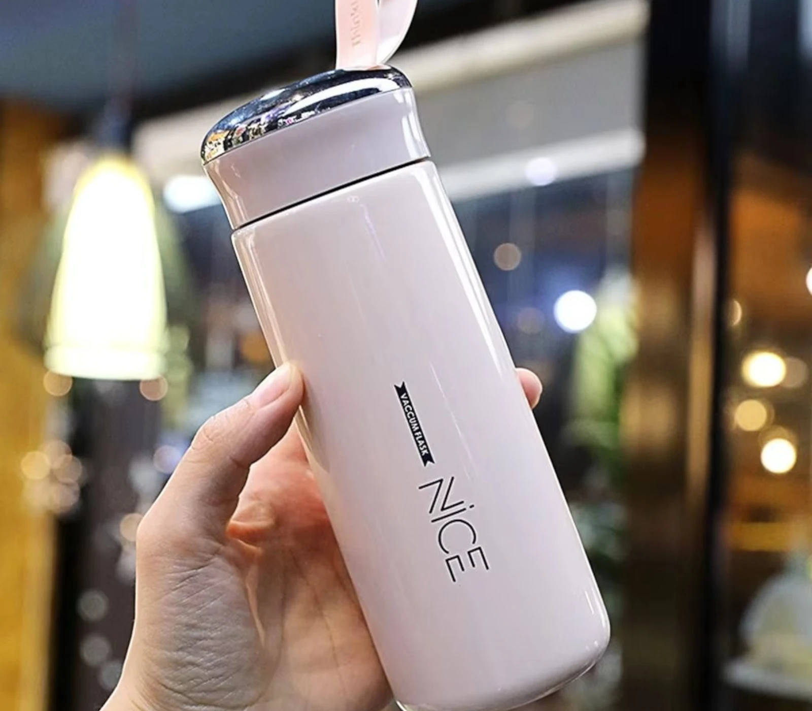 Portable Glass Cup 400ml Thermos Cup – Leak-proof, Fashionable Drinkware – Double-Layer Insulated Thermos Kettle