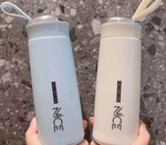 Portable Glass Cup 400ml Thermos Cup – Leak-proof, Fashionable Drinkware – Double-Layer Insulated Thermos Kettle