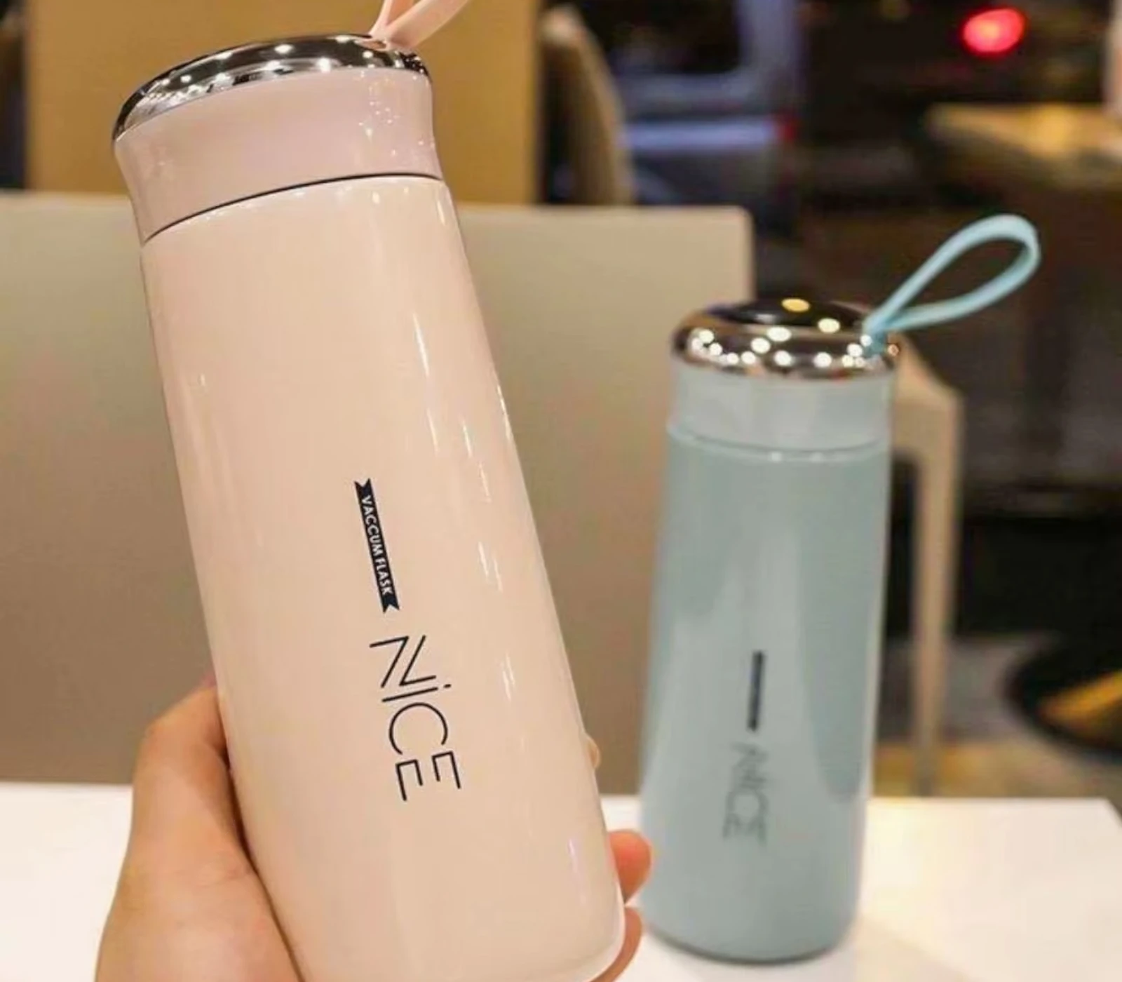 Portable Glass Cup 400ml Thermos Cup – Leak-proof, Fashionable Drinkware – Double-Layer Insulated Thermos Kettle