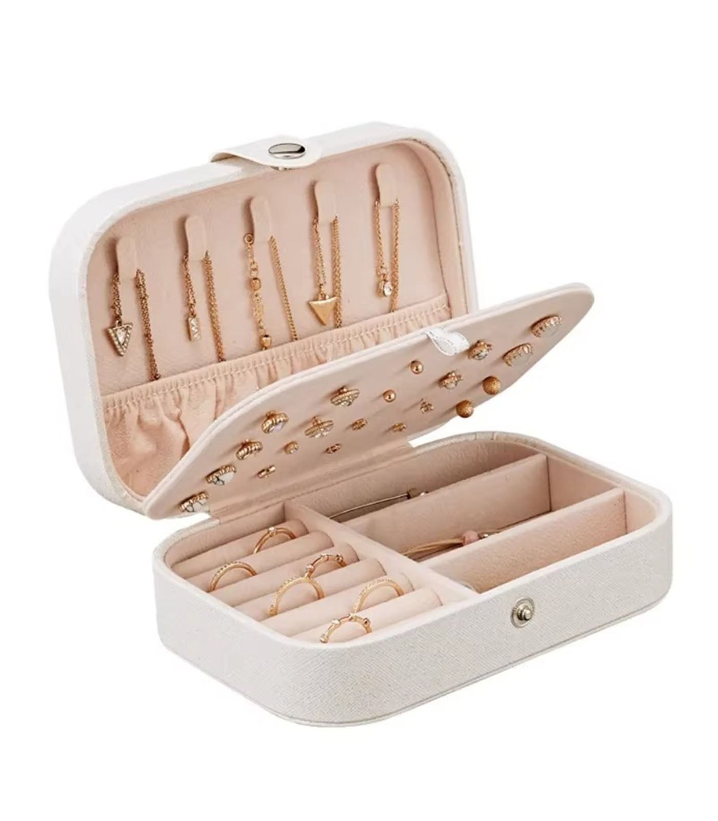 Portable Travel Jewelry Box - Jewelry Organizer & Display Rack