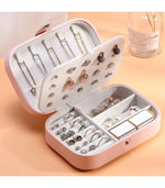 Portable Travel Jewelry Box - Jewelry Organizer & Display Rack