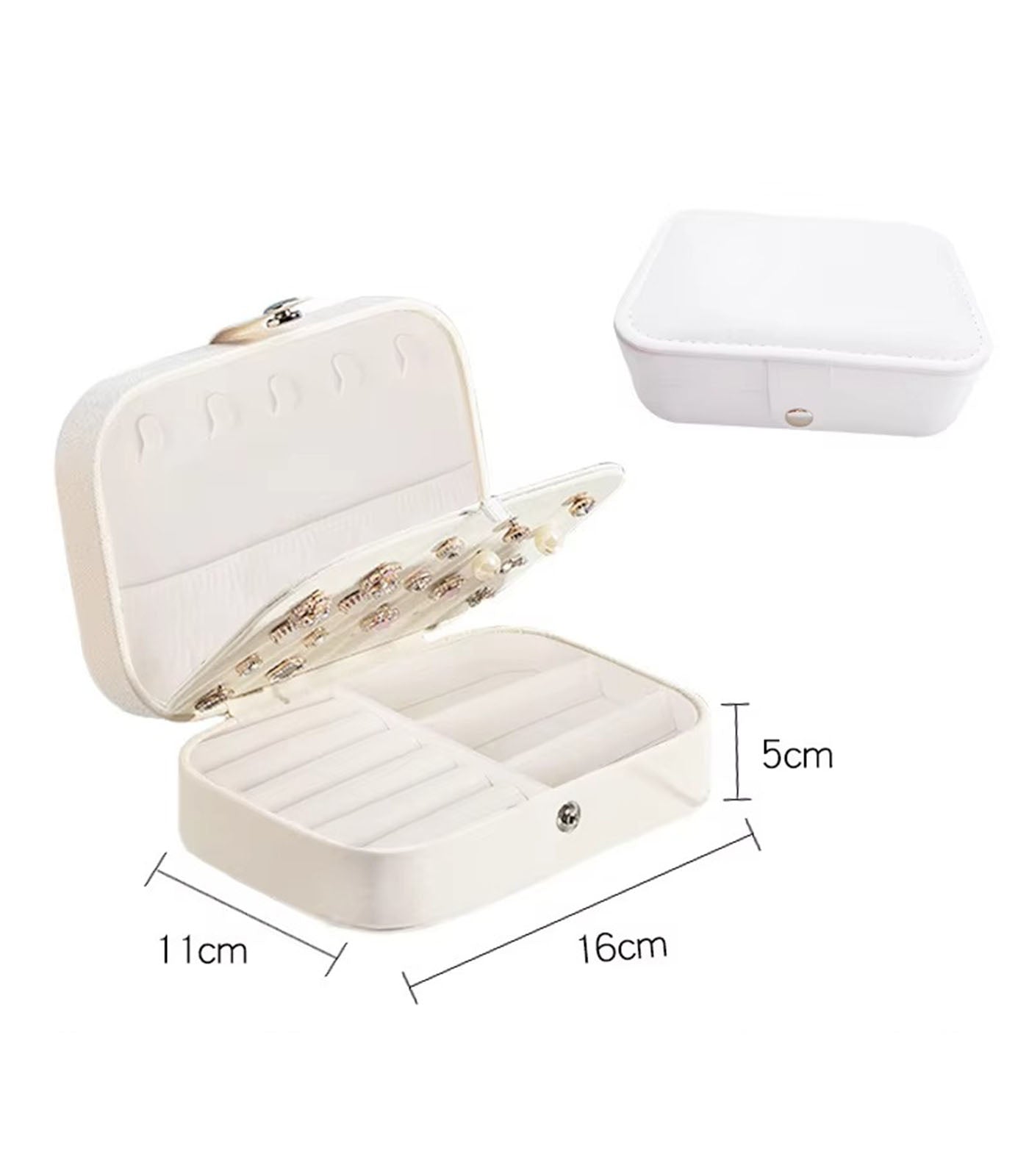 Portable Travel Jewelry Box - Jewelry Organizer & Display Rack