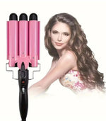 Professional Triple Barrel Curling Iron – M11 Hair Waver Styler with Adjustable Heat for Quick; Long-Lasting Curls