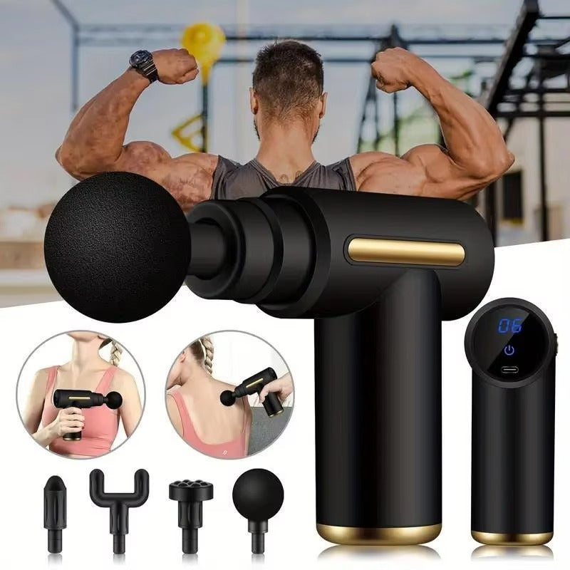Professional Electric Massage Gun – Deep Tissue Muscle Relaxer for Neck &amp; Body Recovery