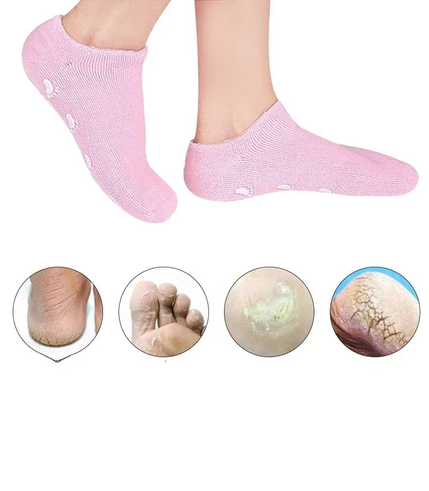 Reusable Spa Gel Socks – Moisturizing & Exfoliating Silicone Foot Care Socks for Soft, Smooth & Beautiful Feet