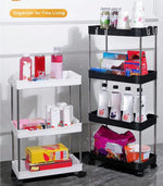 Rolling Gap Storage Rack – Slim Slide Organizer Shelf for Kitchen, Bathroom, &amp; Living Room