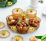 Rotating 5-Grid Snack Storage Bowl – Candy, Dry Fruit & Snack Organizer
