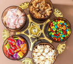Rotating 5-Grid Snack Storage Bowl – Candy, Dry Fruit & Snack Organizer