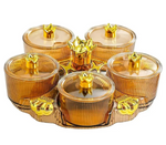 Rotating 5-Grid Snack Storage Bowl – Candy, Dry Fruit & Snack Organizer