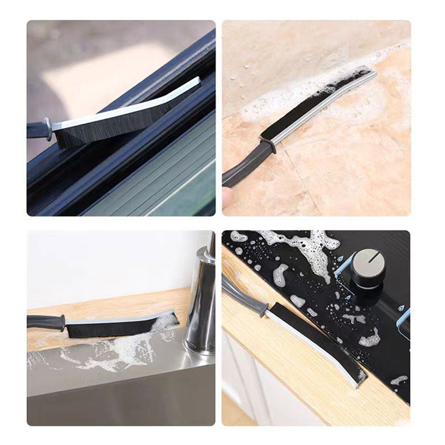 2-Piece Long Gap Cleaning Brush Set | Multi-Purpose Window Track, Keyboard & Corner Cleaning Brush
