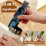 3-in-1 Multifunctional Cup Cleaning Brush | Rotatable Bottle Gap & Cup Scrubber