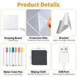 LED Light-Up Acrylic Message Board with USB Stand – Erasable Glow Drawing & Memo Board