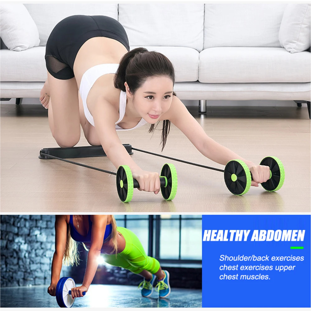 Revoflex Xtreme Resistance Workout Machine with Dual Ab Roller & Resistance Bands
