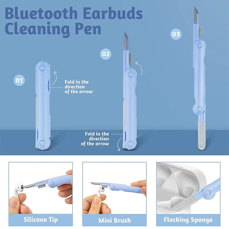 7-in-1 Keyboard Cleaning Kit | Multi-Function Electronics Cleaning Brush & Earbud Cleaning Pen