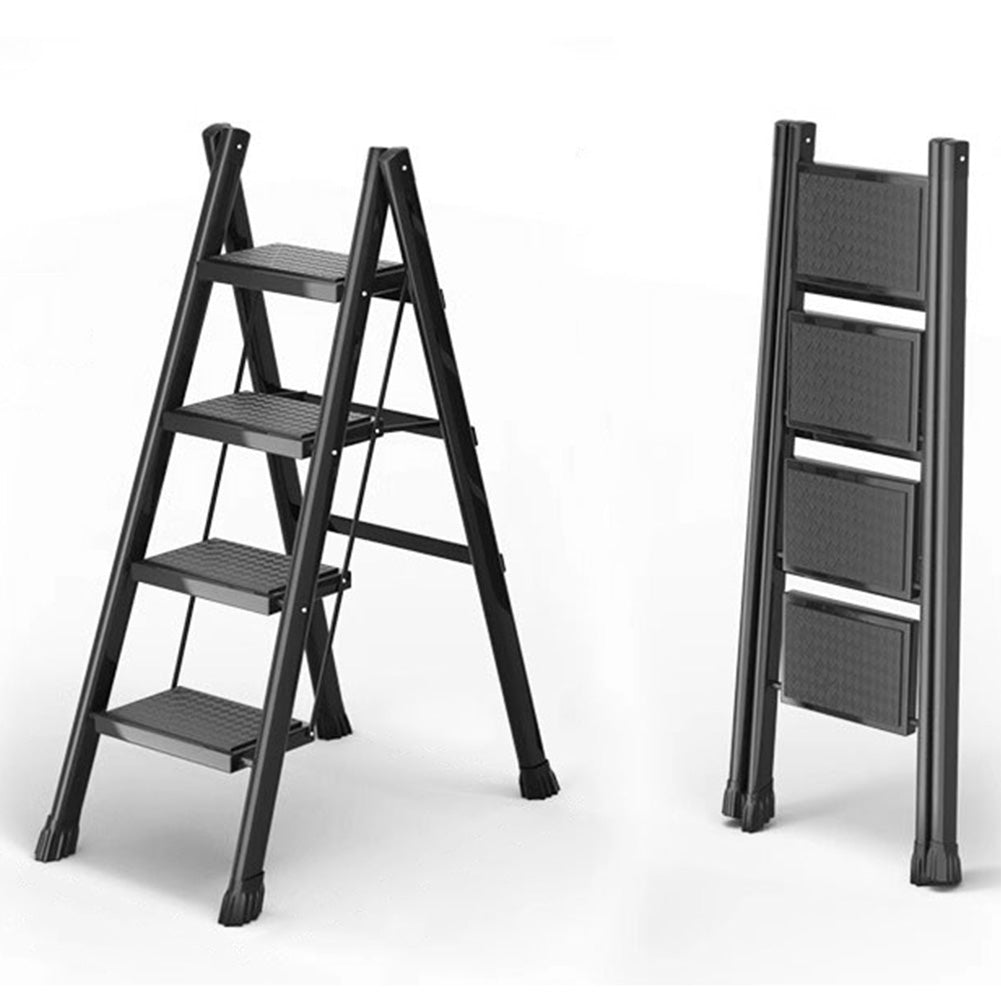 4-Step Foldable Heavy-Duty Step Ladder | Wide Anti-Slip Pedal Household Ladder