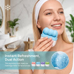 Double Head Facial Ice Roller | Reusable W & V-Shaped Face Massager for Skin Tightening & Puffiness Relief