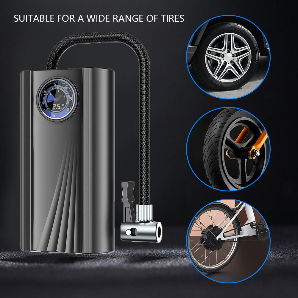 12V Portable Car Tire Inflator – High Precision Digital Air Compressor with Pressure Gauge