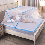 Foldable Pop-Up Mosquito Net Tent for Bed – Portable Zippered Insect Protection