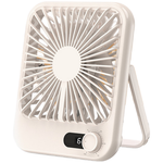 Compact USB Desktop Cooling Fan with Digital Display | 5-Speed Quiet Portable Desk Fan
