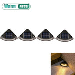4-Pack Solar LED Step Lights – Waterproof Outdoor Stair, Fence & Deck Lights (Warm White / Cool White)
