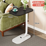Minimalist C-Shaped Sofa Side Table | Space-Saving Wooden End Table for Living Room & Bedroom