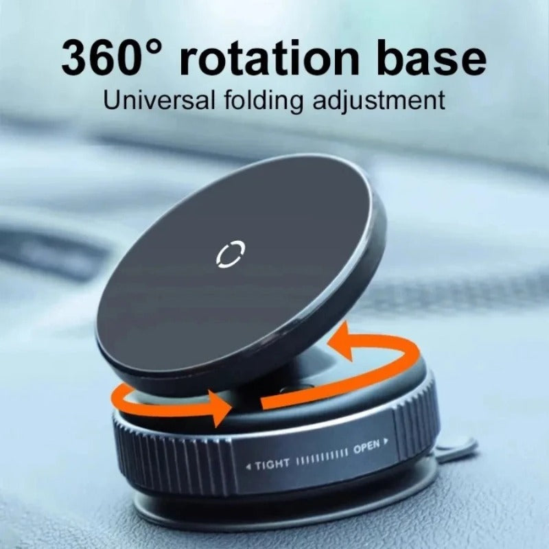 360° Magnetic Vacuum Suction Phone Holder – Universal Car Dashboard & Multi-Surface Phone Mount