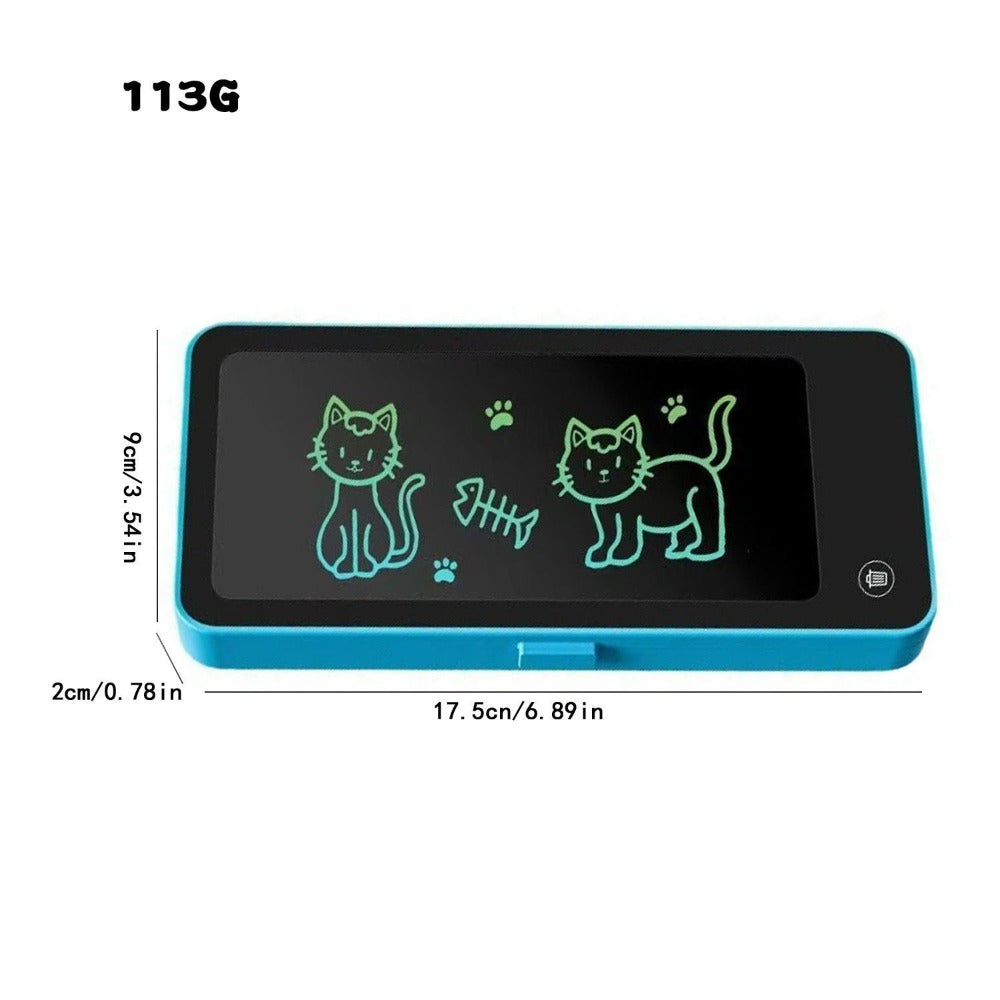 2-in-1 LCD Writing Tablet & Pencil Case – Erasable Drawing Board with Storage for Kids