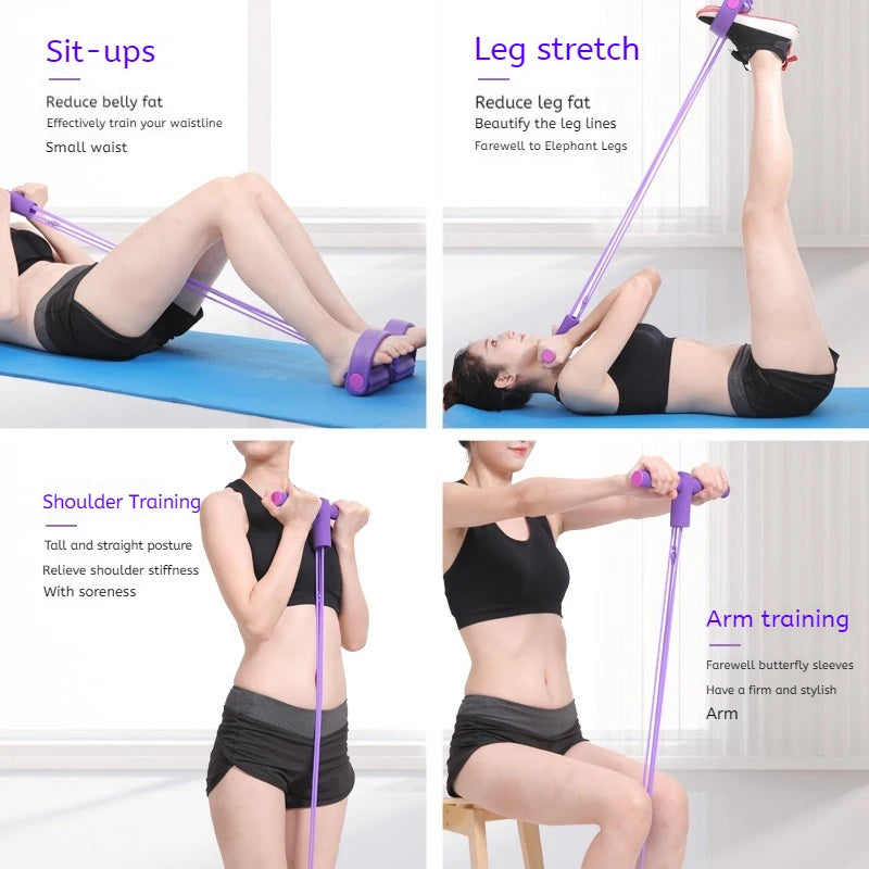 Resistance Bands with Foot Pedals & Foam Handles – Full Body Home Fitness Exercise Kit