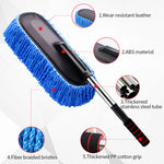 SEAMETAL Extendable Microfiber Car Duster & Cleaning Mop Kit – Retractable Car Wash Brush with Wax Mop