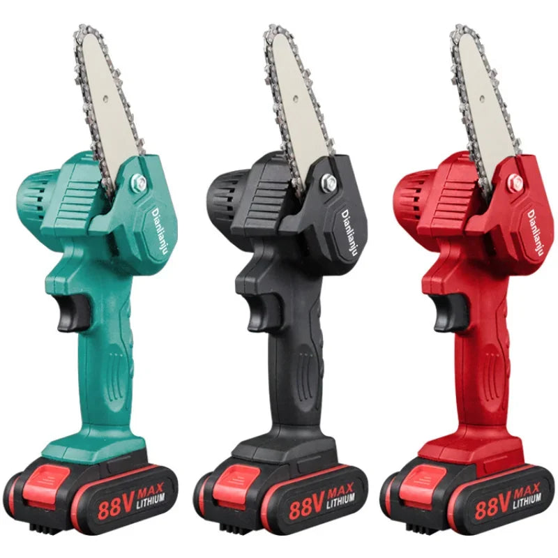24V Cordless Mini Chainsaw | Portable One-Hand Electric Chainsaw with Rechargeable Battery