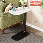 Minimalist C-Shaped Sofa Side Table | Space-Saving Wooden End Table for Living Room & Bedroom
