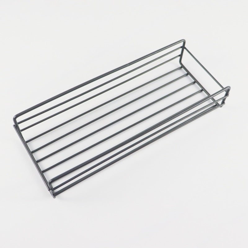 No-Drill Wall Mounted Storage Rack | Metal Bathroom & Kitchen Organizer Shelf