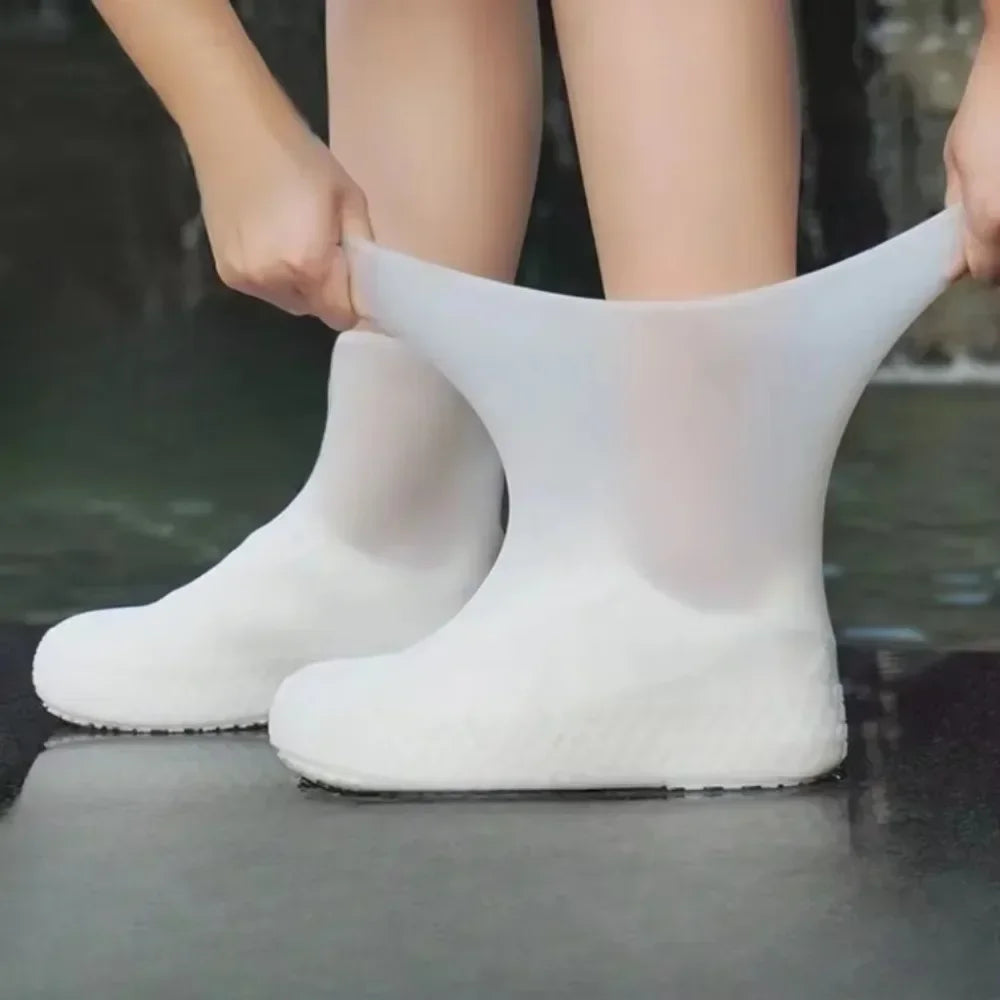 Reusable Waterproof Silicone Shoe Covers – High Elastic Non-Slip Rain Shoe Protectors for Men & Women (1 Pair)