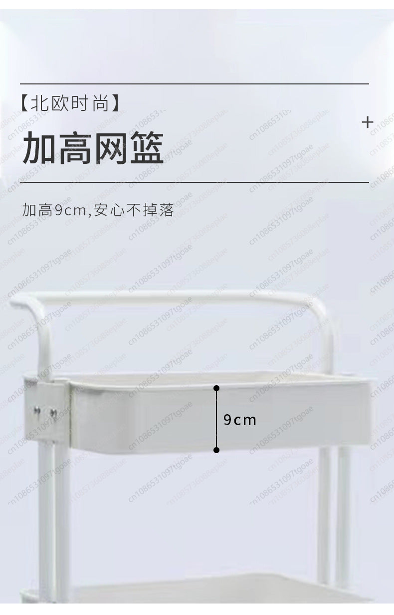3-Tier Rolling Utility Storage Cart – Mobile Organizer Trolley with Wheels