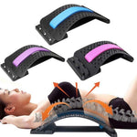 3-Level Adjustable Back Stretcher – Lumbar Support & Back Pain Relief Massager with Acupressure Points