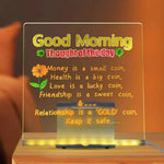 LED Light-Up Acrylic Message Board with USB Stand – Erasable Glow Drawing & Memo Board