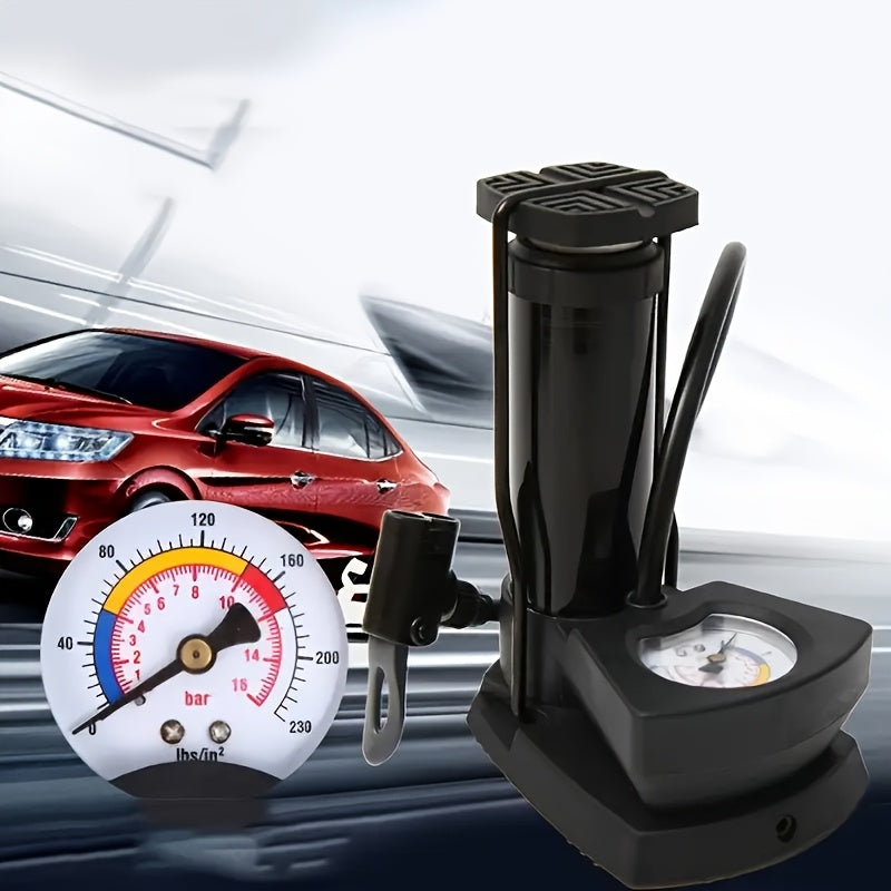 Portable High-Pressure Manual Air Pump — Universal Tire Inflator for Cars, Bikes, Motorcycles, Electric Bicycles & Sports Balls | Emergency Outdoor Use