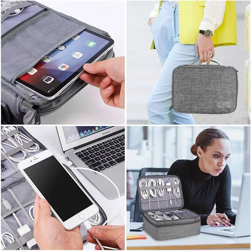 Waterproof Travel Electronic Organizer Bag – Portable Cable, Charger, USB & Gadget Storage Case