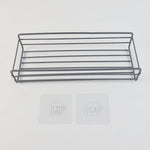 No-Drill Wall Mounted Storage Rack | Metal Bathroom & Kitchen Organizer Shelf