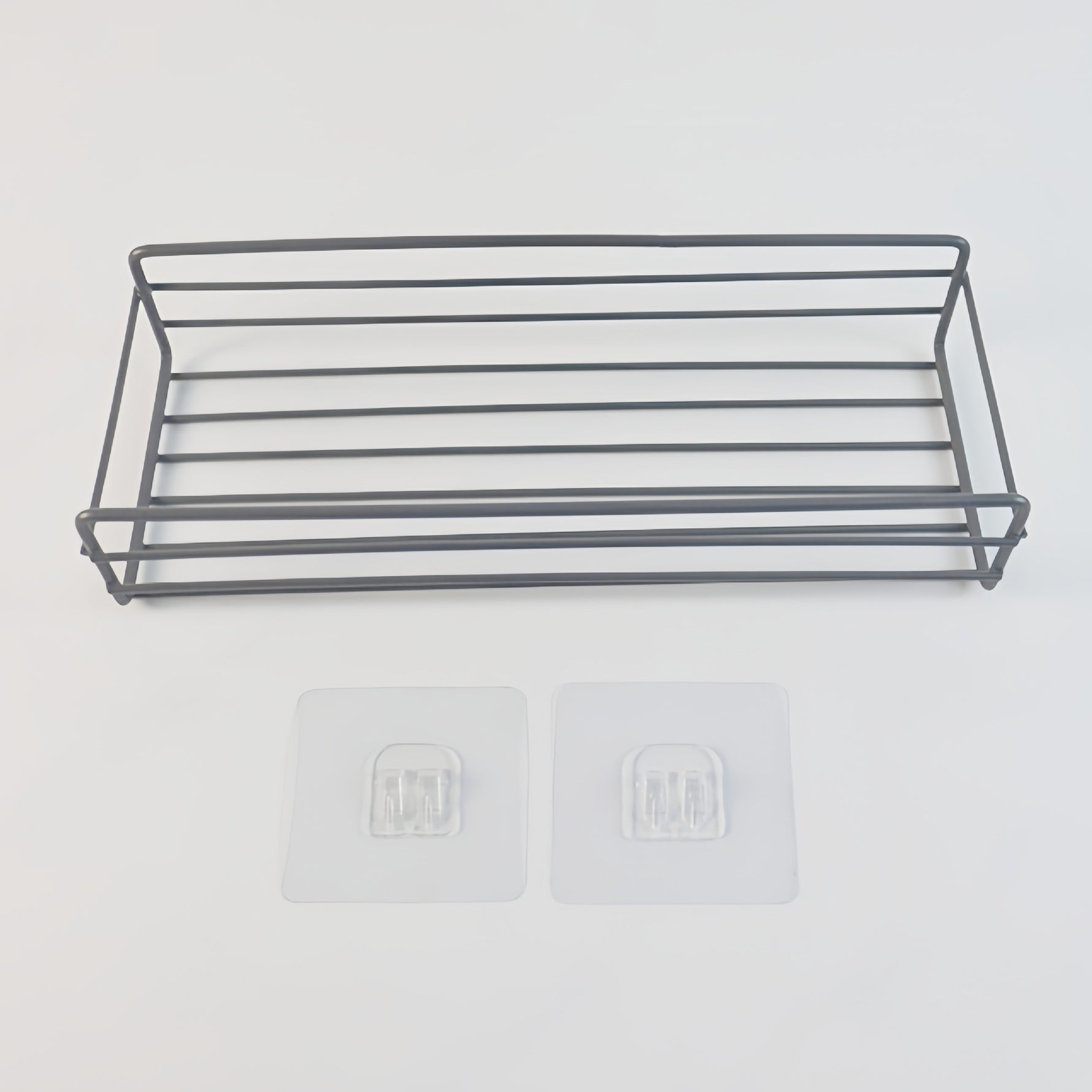No-Drill Wall Mounted Storage Rack | Metal Bathroom & Kitchen Organizer Shelf
