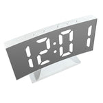 LED Mirror Digital Alarm Clock – Modern Desk & Bedside Display Clock